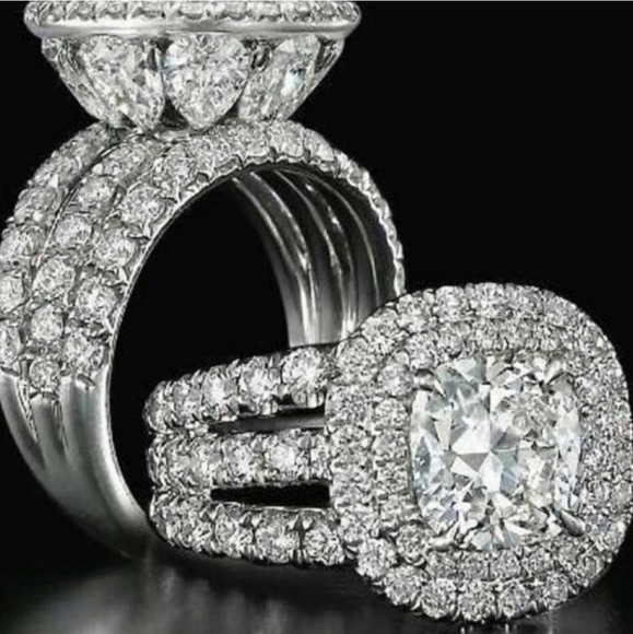 SOLD SOLD SOLDHalo Engagement Ring  S5 - Picture 3 of 5